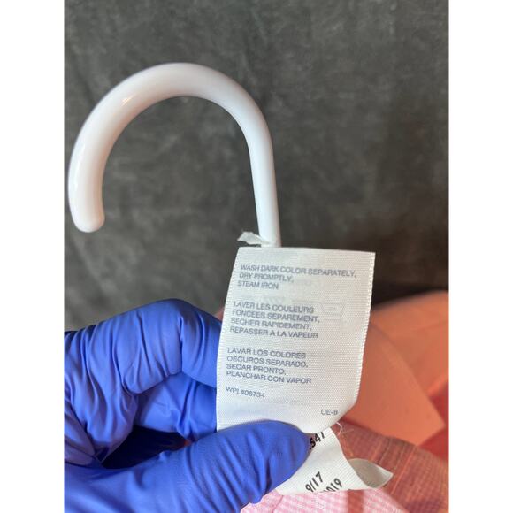 Boys Tommy Hilfiger Pink Plaid Long Sleeve Button Down Shirt 10 - Picture 5 of 6